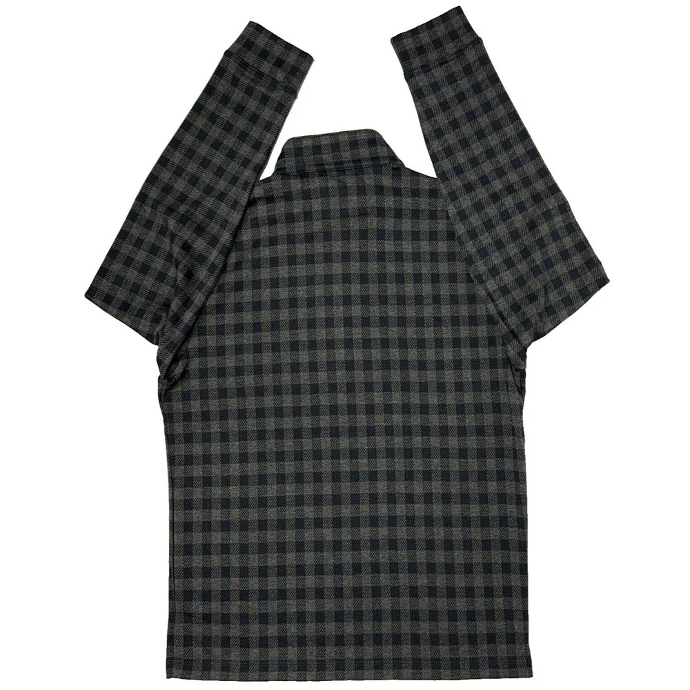 NWOT Vineyard Vines OTG Bluffs Quarter Zip Pullover Gray Black Plaid Men Size S